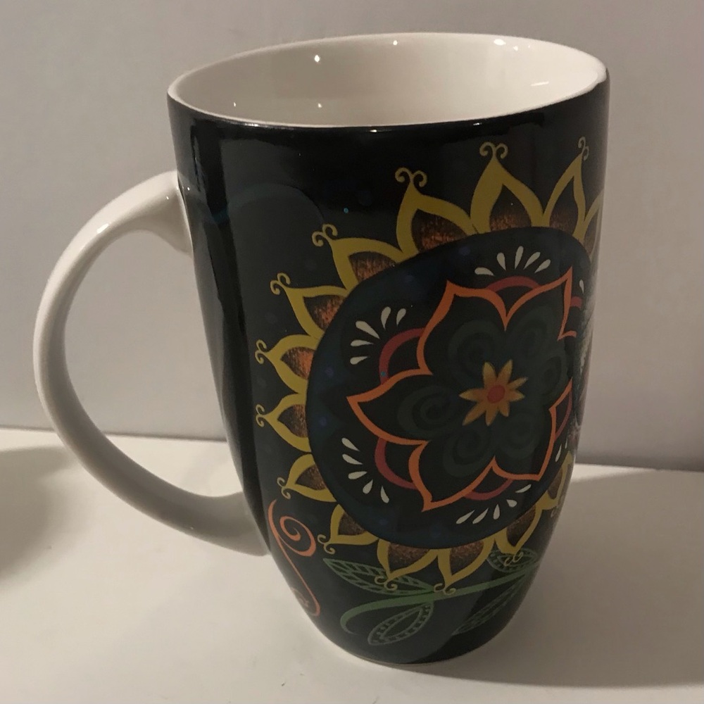 Coventry "Candy Skull" Porcelain Tall Latte Coffee Mug Halloween